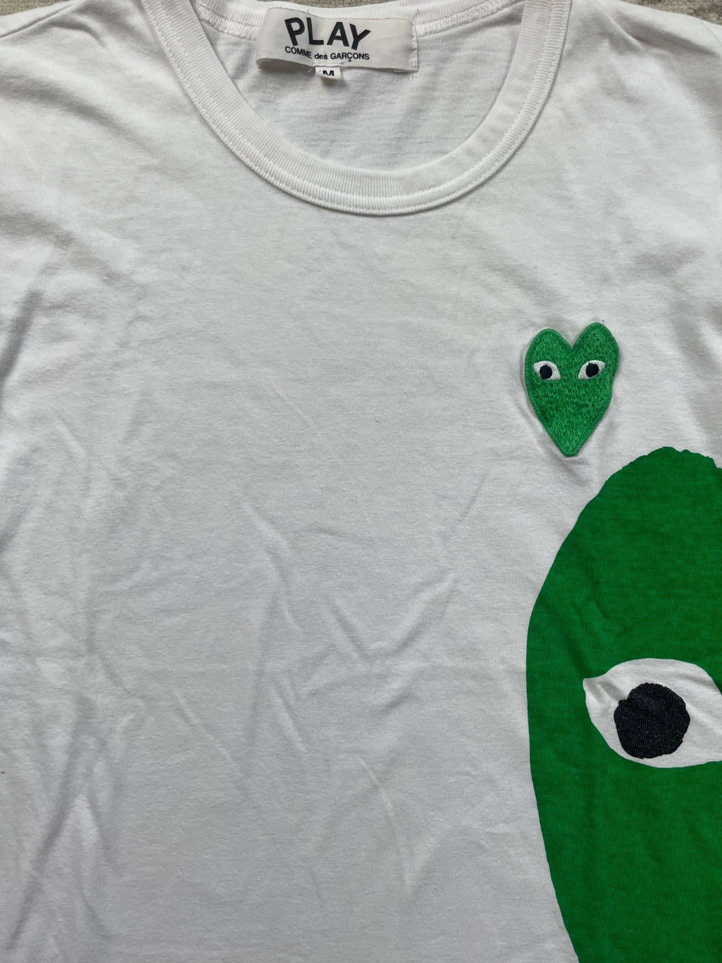 CDG PLAY GREEN T-SHIRT (XS/S)