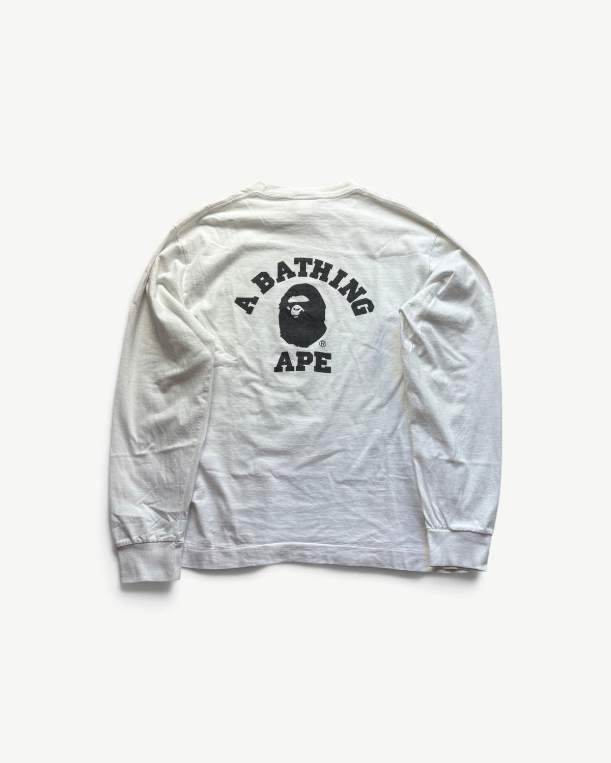 BAPE WHITE LONGSLEEVE (M)