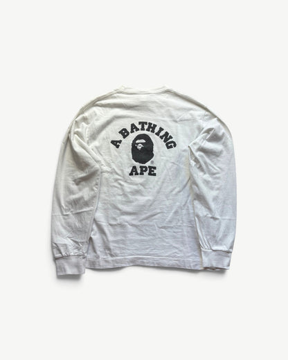 BAPE WHITE LONGSLEEVE (M)