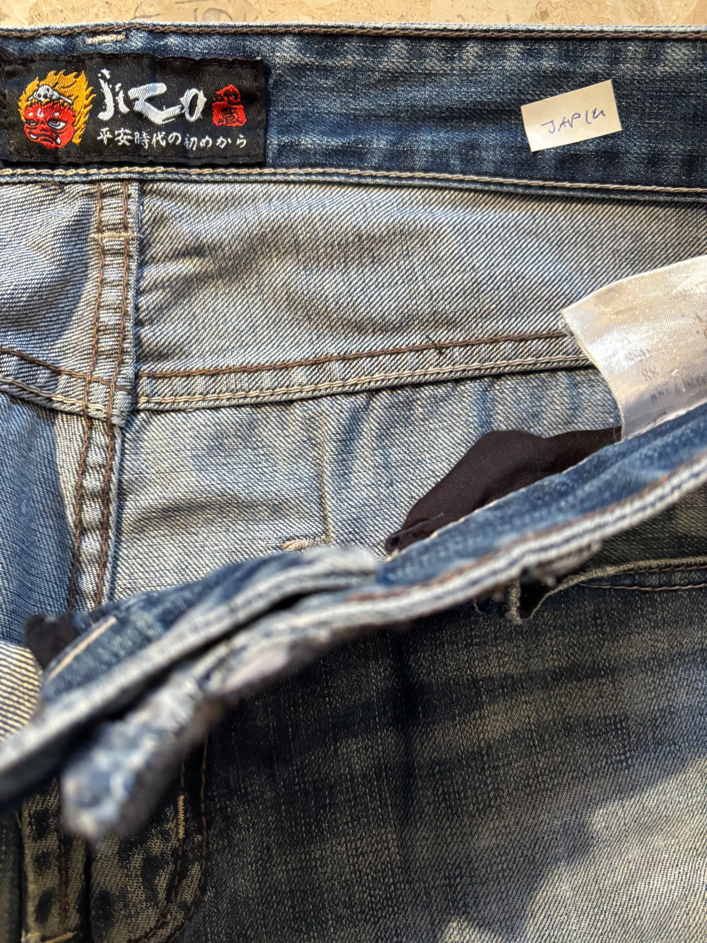 JAPANESE EMBROIDERED DENIM W36 L30 #JAP14