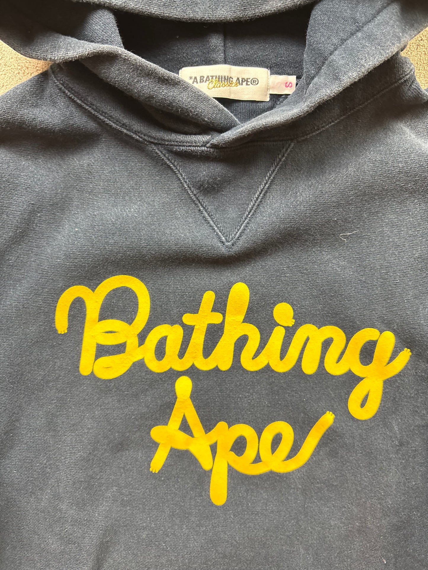 BAPE NAVY HOODIE (S)