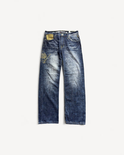 JAPANESE EMBROIDERED DENIM W34 L34 #JAP11