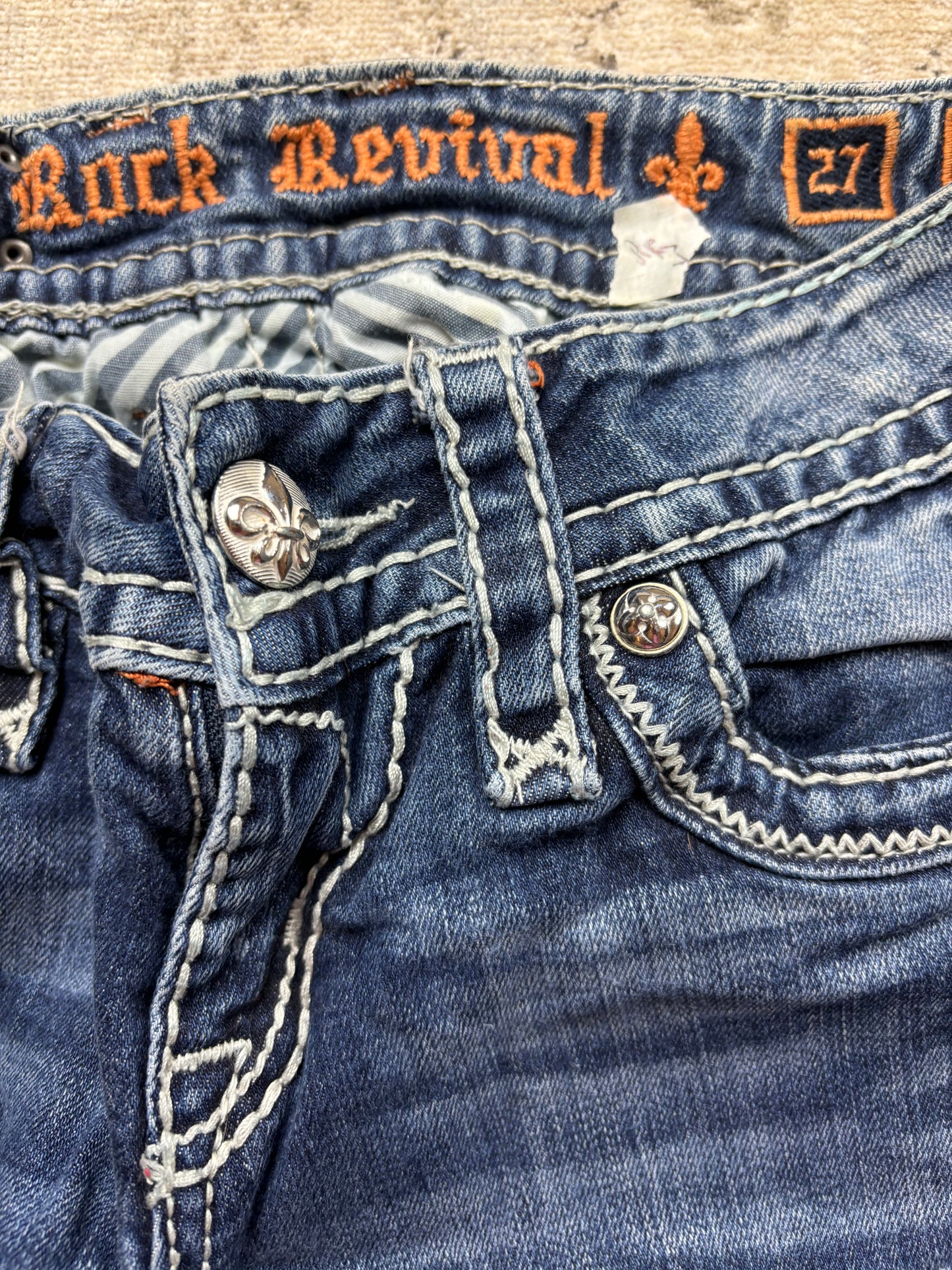 ROCK REVIVAL JEANS W27 L30 #RR3