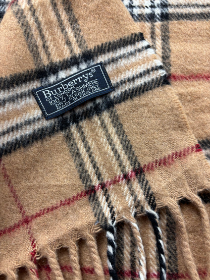 BURBERRY NOVACHECK CASHMERE SCARF BEIGE