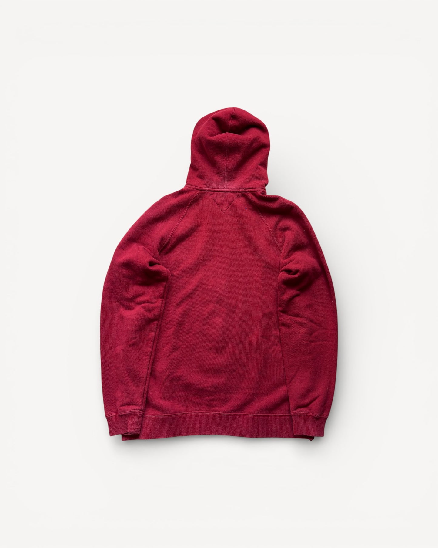 BURBERRY RED ZIP UP HOODIE (S)