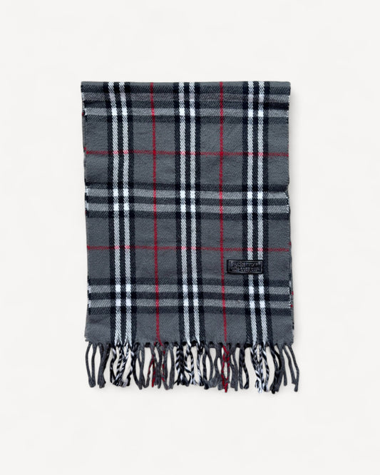 BURBERRY NOVACHECK SCARF GREY