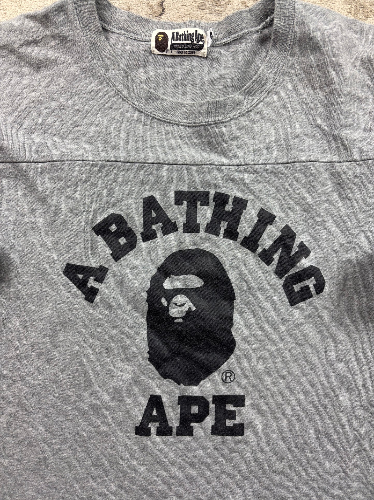 BAPE GREY T-SHIRT (L/XL)