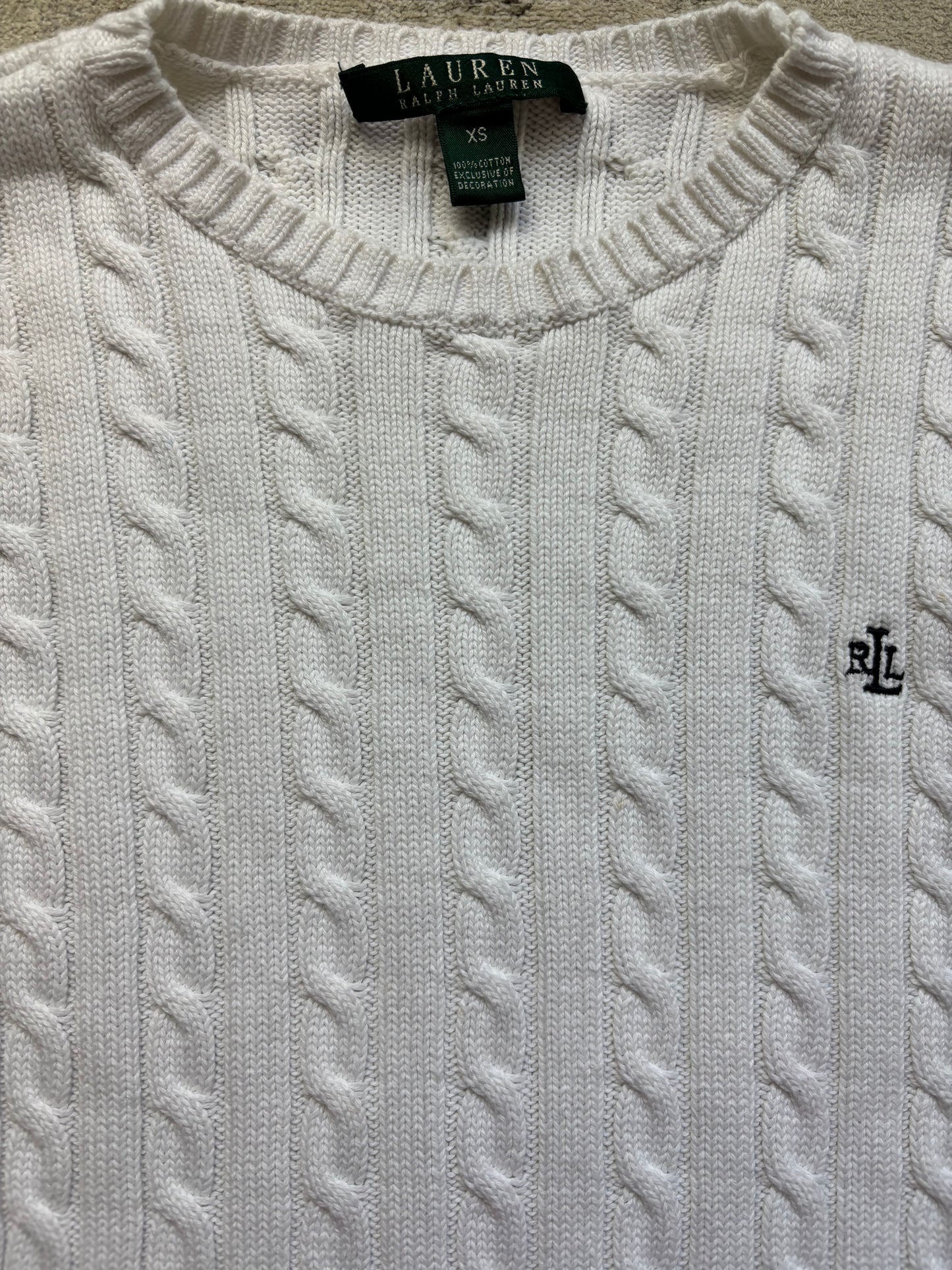 RALPH LAUREN WHITE KNIT (XS/S)