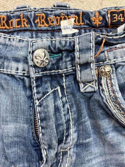 ROCK REVIVAL JEANS W33 L32 #RR25