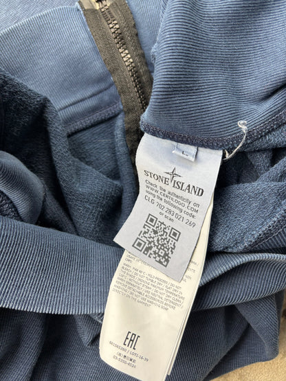 STONE ISLAND NAVY ZIP UP HOODIE (L)
