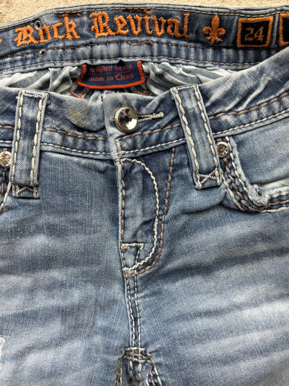 ROCK REVIVAL JEANS W24 L30 #RR1