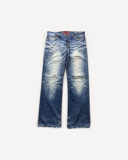 JAPANESE EMBROIDERED DENIM W34 L32 #JAP13