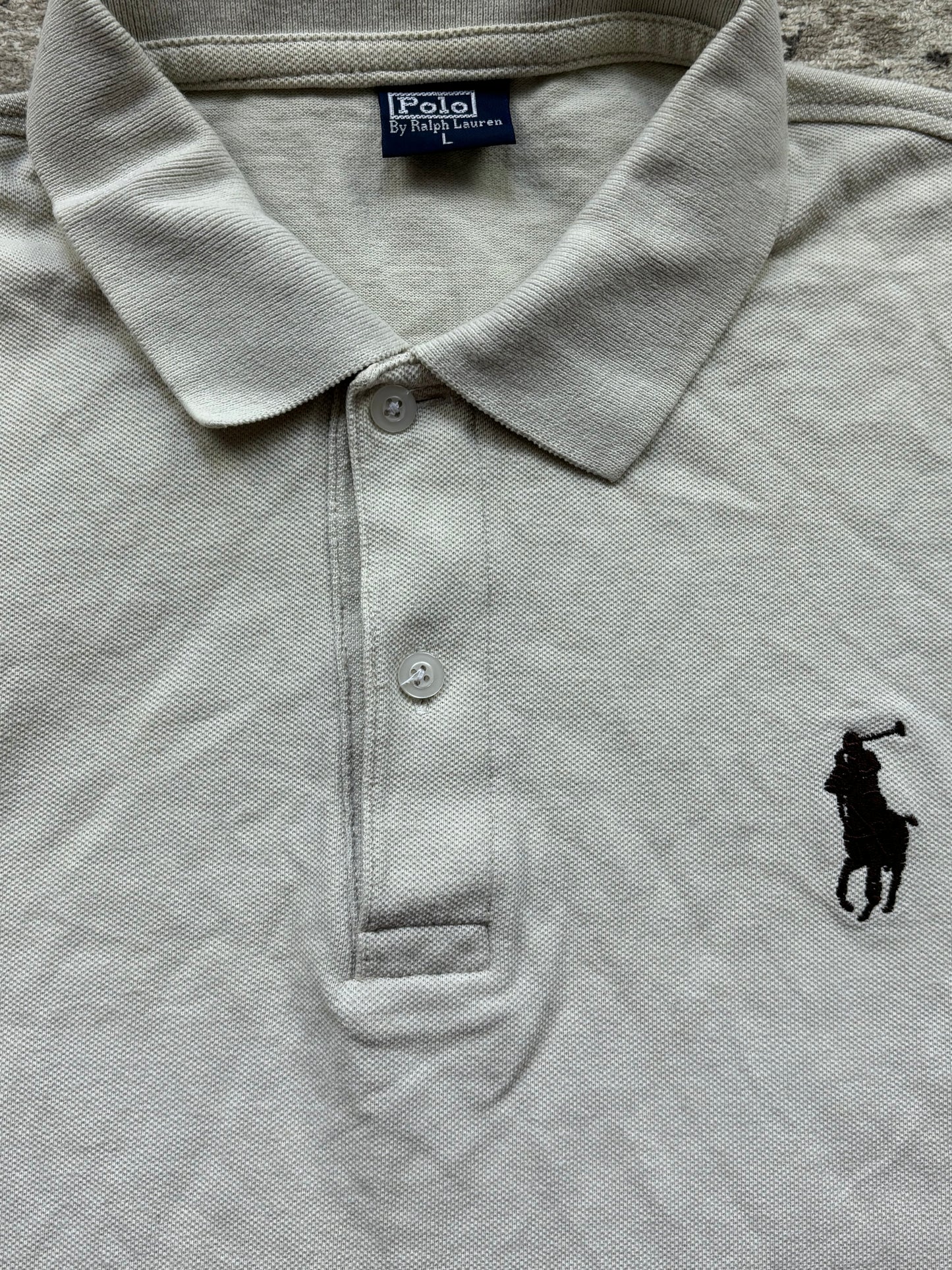 RALPH LAUREN POLO SHIRT OFF WHITE (L)