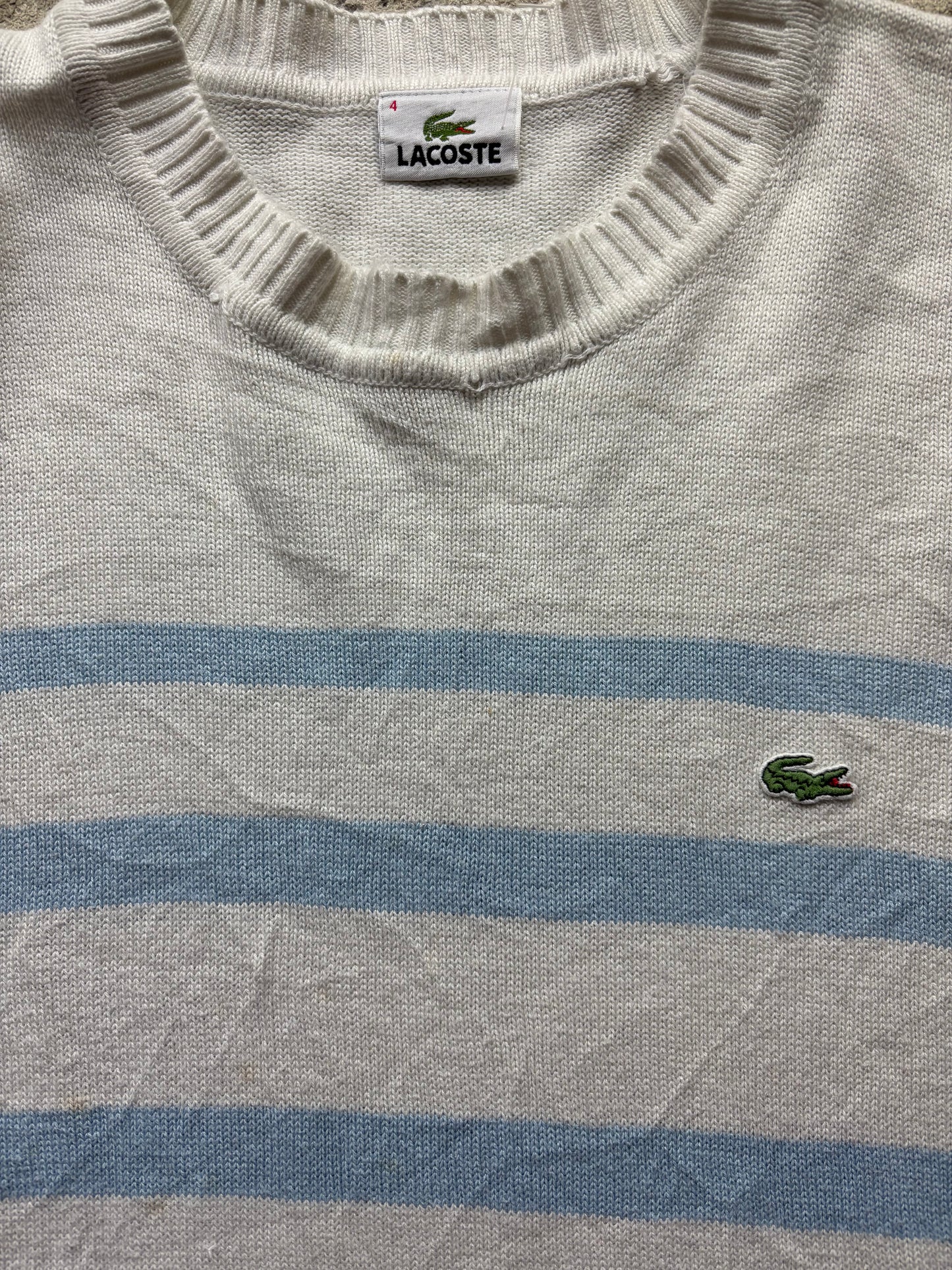 LACOSTE WHITE KNIT (M)