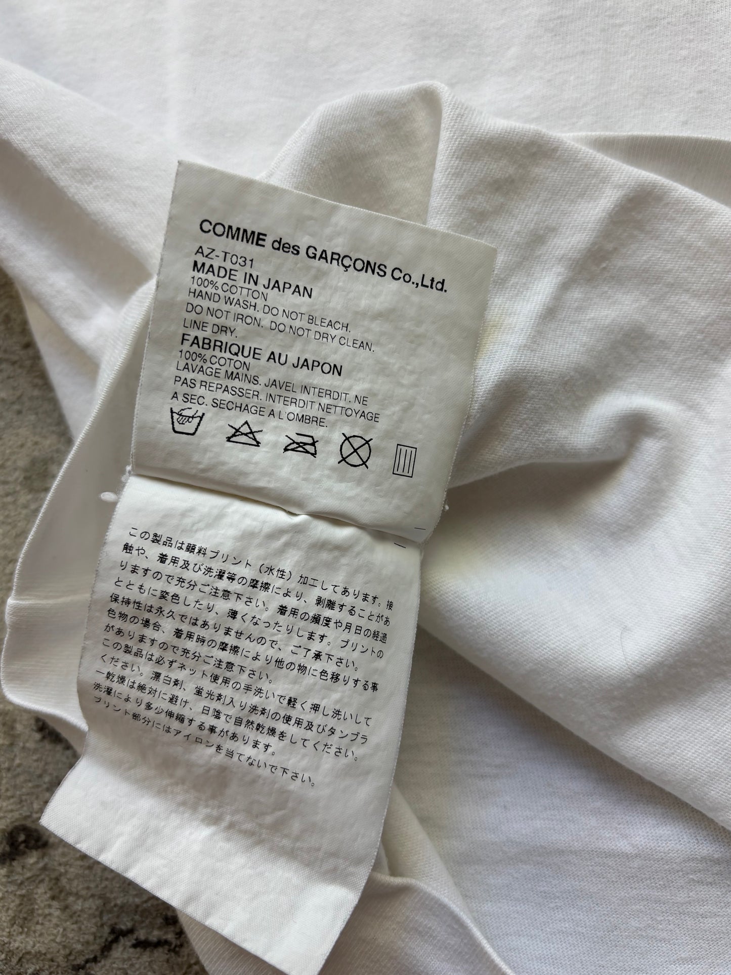CDG PLAY WHITE T-SHIRT (S)