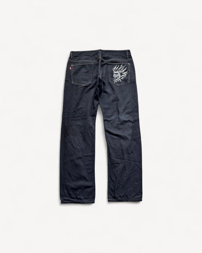 JAPANESE EMBROIDERED DENIM W34 L32 #JAP17