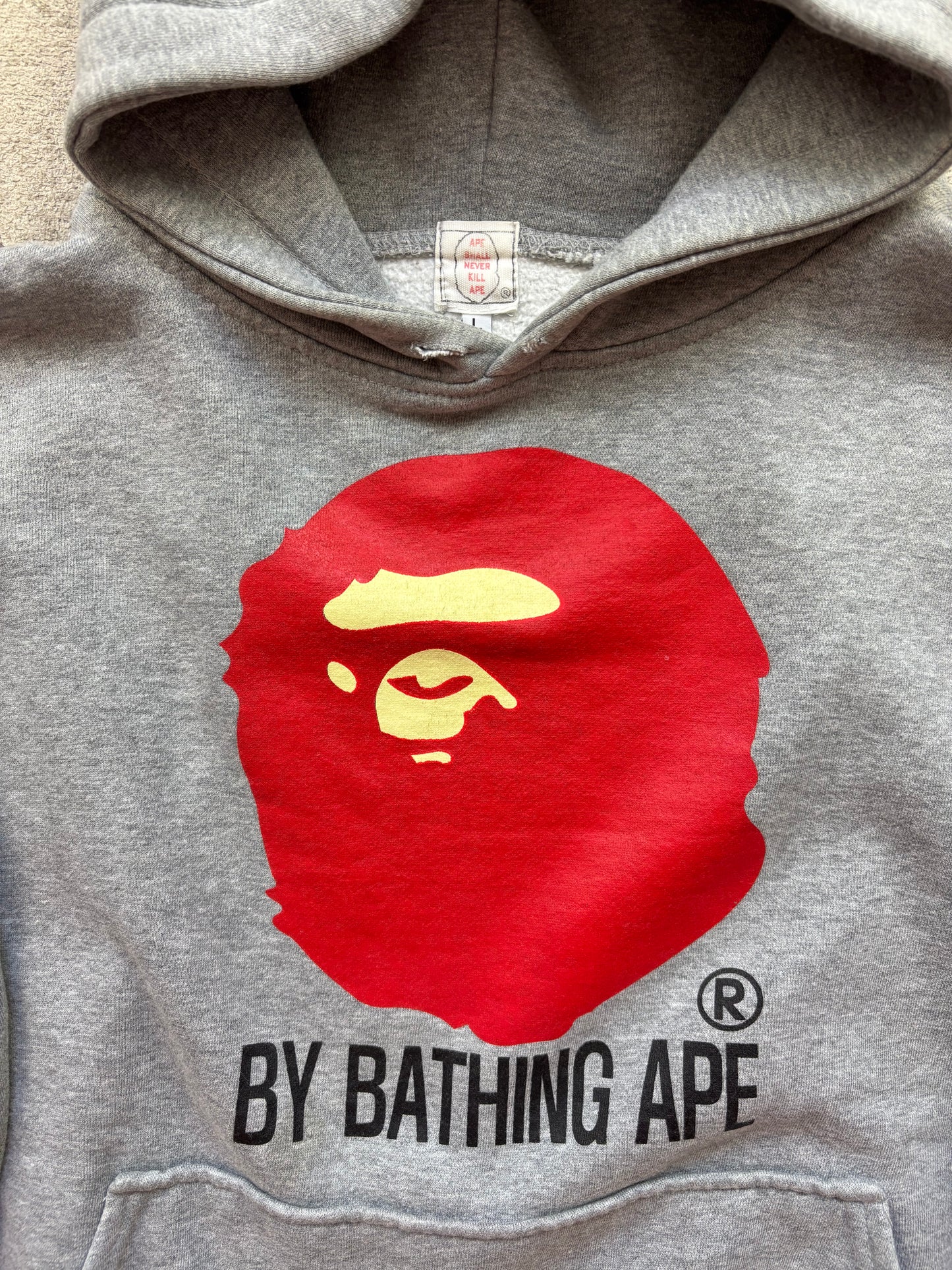 BAPE GREY HOODIE (M)