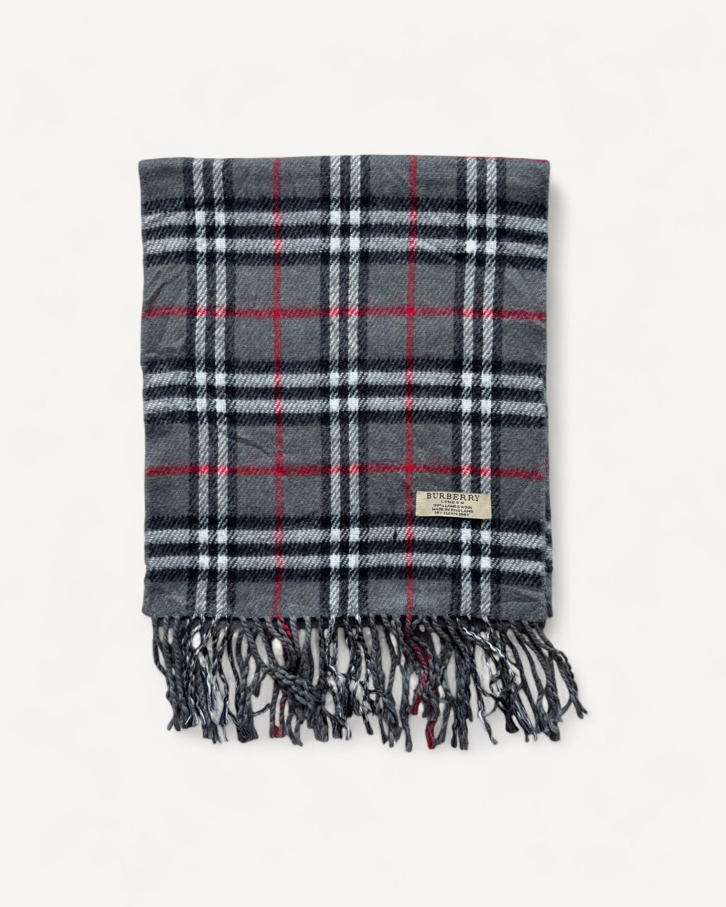 BURBERRY NOVACHECK SCARF GREY