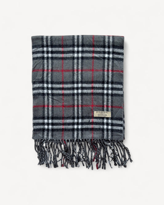 BURBERRY NOVACHECK SCARF GREY