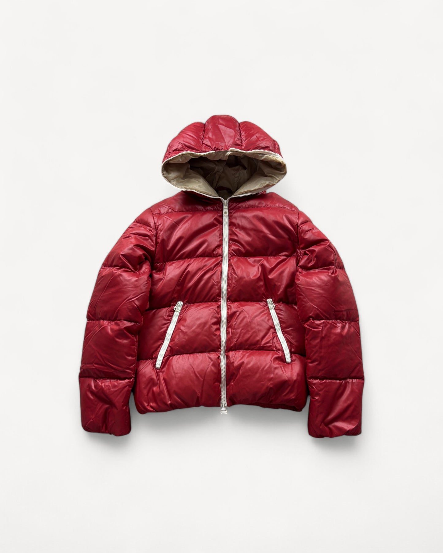 DUVETICA RED PUFFER JACKET (S)