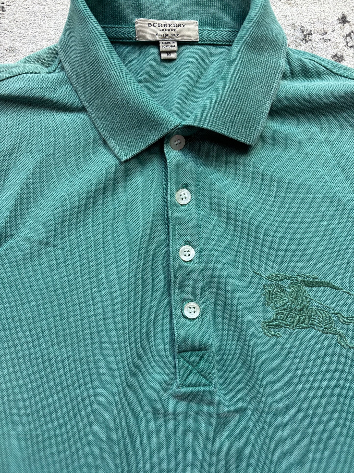 BURBERRY GREEN POLO SHIRT (M)