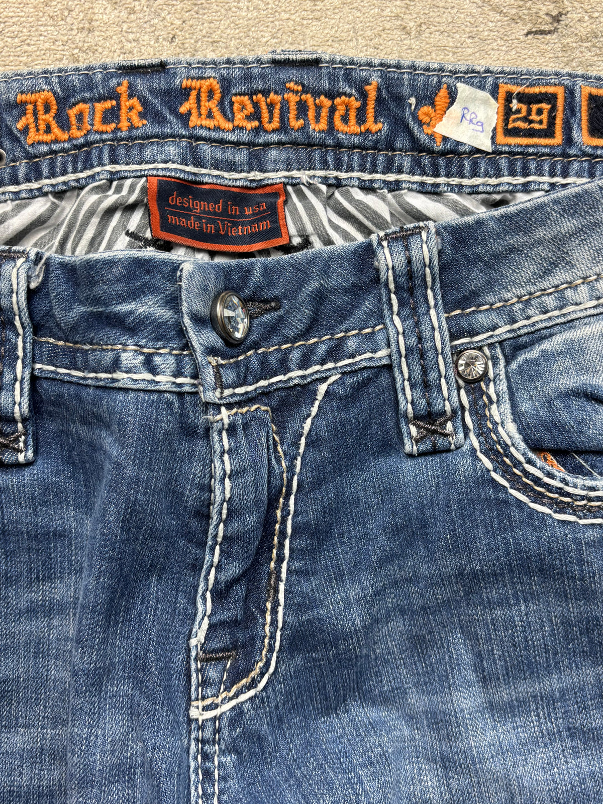 ROCK REVIVAL JEANS W29 L30 #RR9