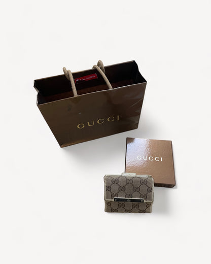 GUCCI MONOGRAM WALLET (WITH BOX ETC.)