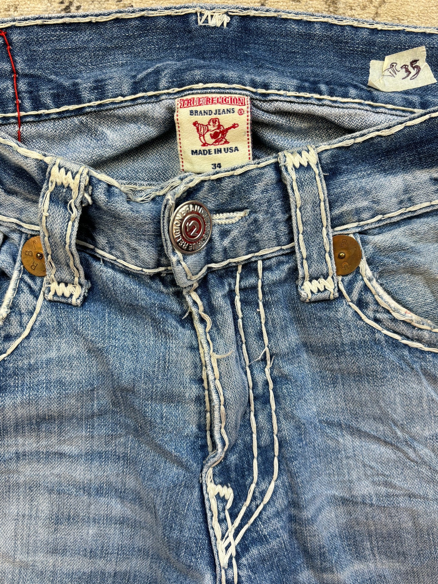 TRUE RELIGION JEANS W34 L34 #TR35