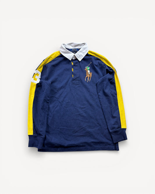 RALPH LAUREN LONGSL. POLO SHIRT NAVY (S)