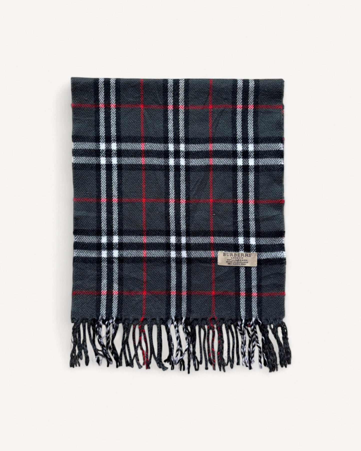 BURBERRY NOVACHECK SCARF DARK GREY