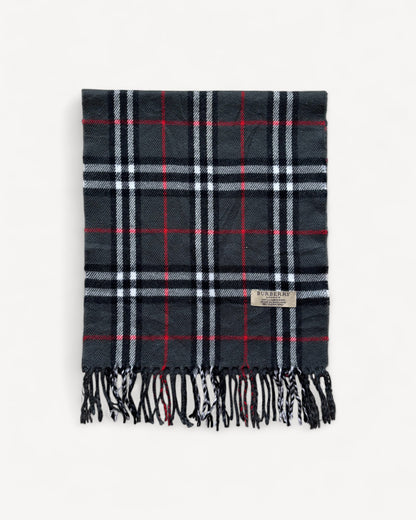 BURBERRY NOVACHECK SCARF DARK GREY