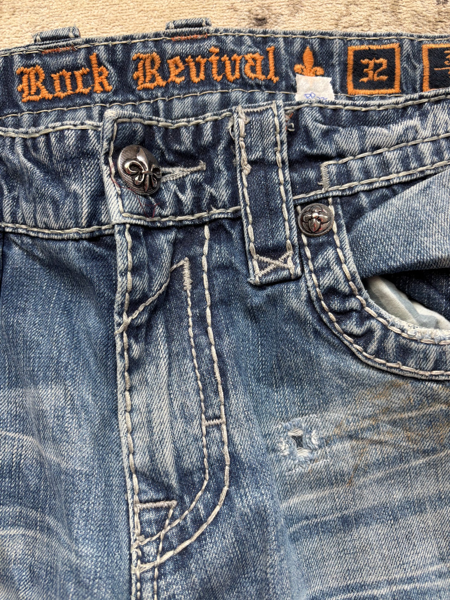 ROCK REVIVAL JEANS W32 L32 #RR27