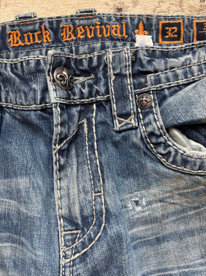 ROCK REVIVAL JEANS W32 L32 #RR27