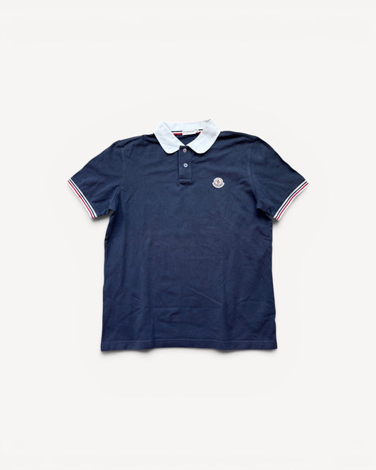 MONCLER NAVY POLO SHIRT (M)