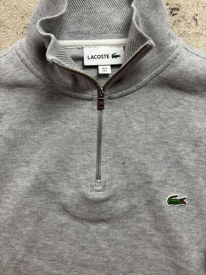 LACOSTE GREY HALF ZIP UP KNIT (L)