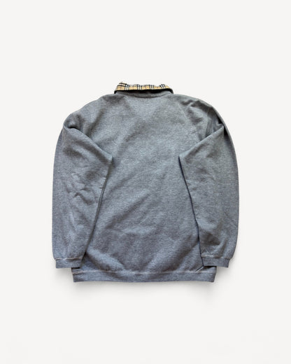 BURBERRY HALF ZIP UP SWEATER (M)