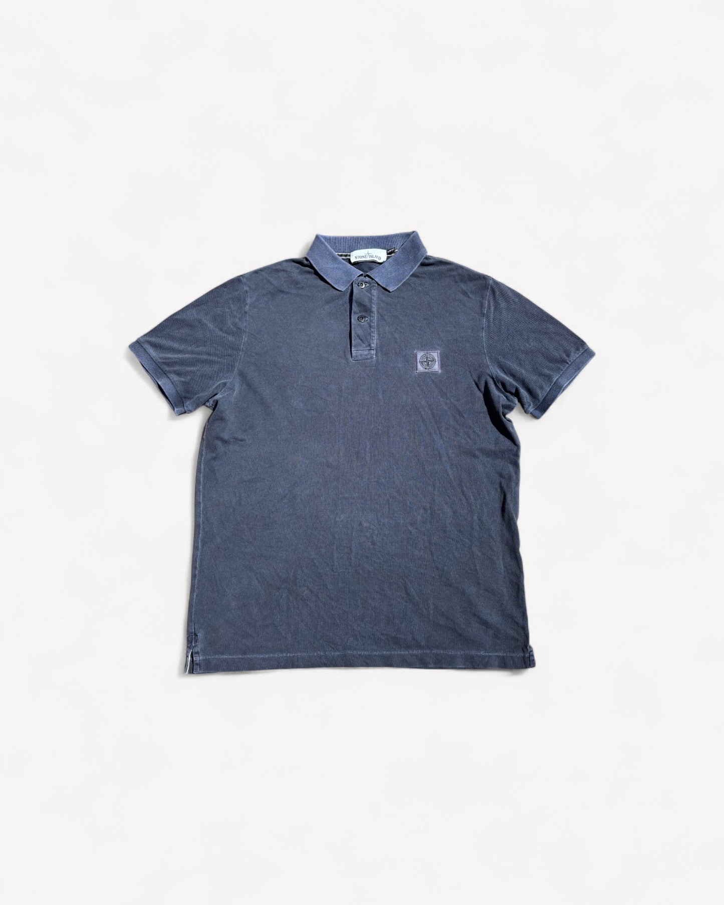 STONE ISLAND NAVY POLO SHIRT (L)