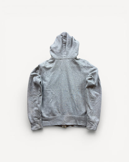 CDG PLAY GREY ZIP UP HOODIE (S)