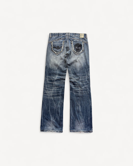 JAPANESE EMBROIDERED DENIM W36 L32 #JAP14