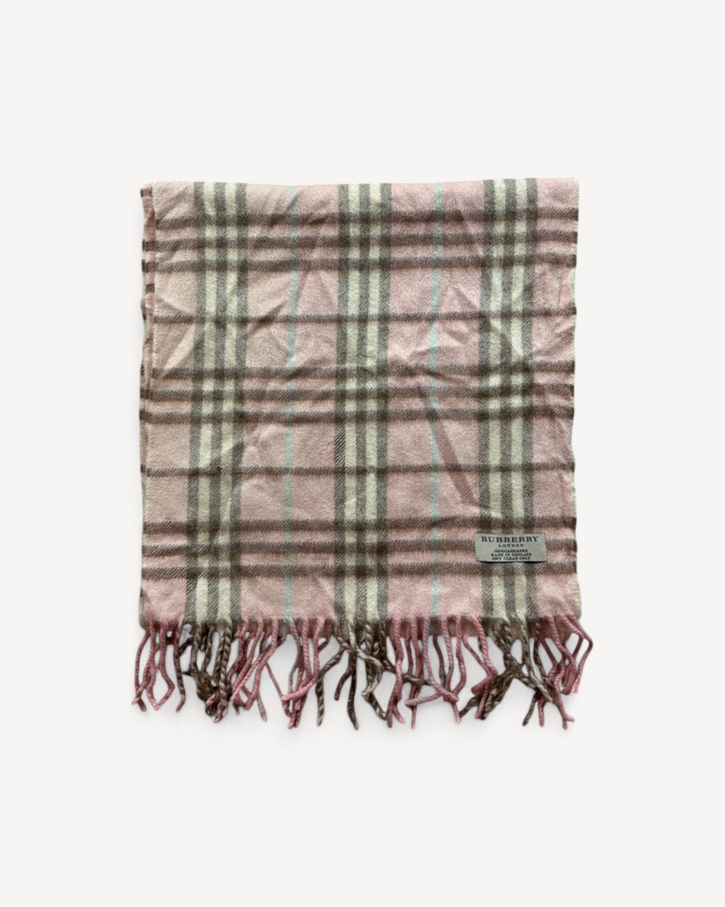 BURBERRY NOVACHECK CASHMERE SCARF PINK