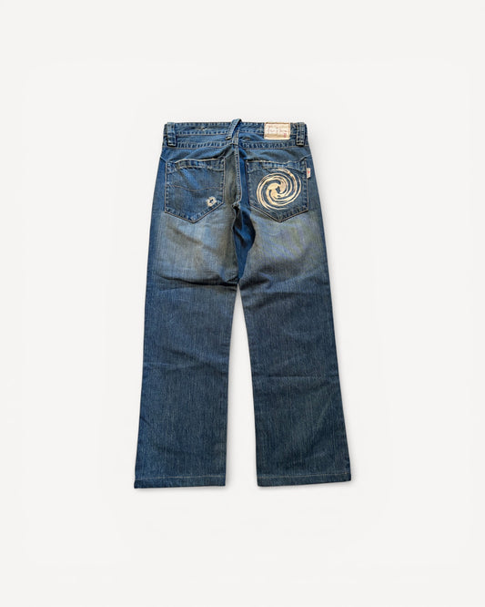 JAPANESE EMBROIDERED DENIM W32 L30 #JAP10