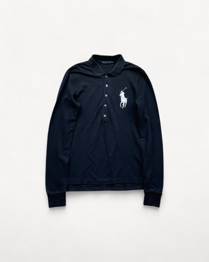 RALPH LAUREN LONGSL. POLO SHIRT BLACK (S)