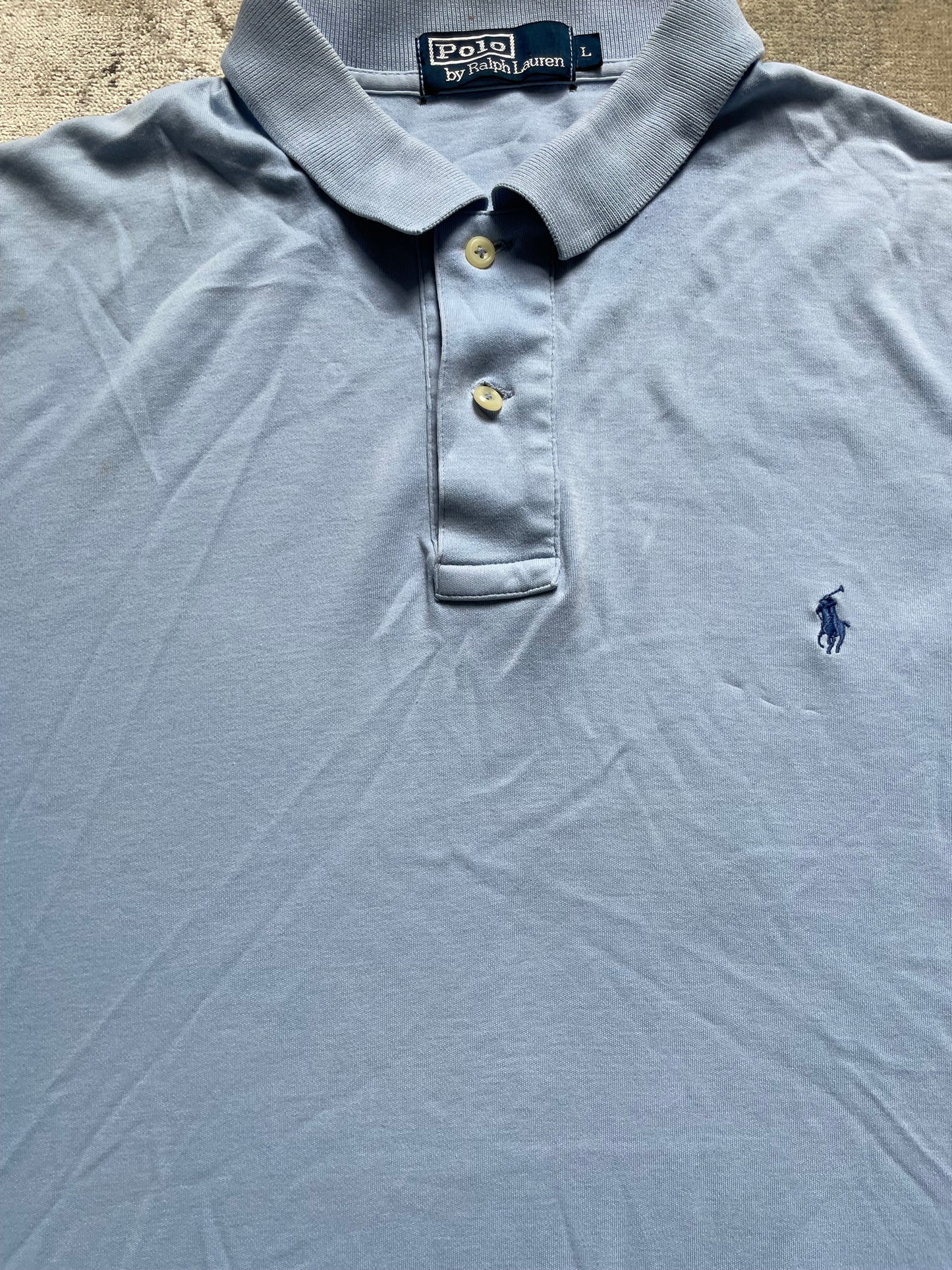 RALPH LAUREN POLO SHIRT BABYBLUE (L)