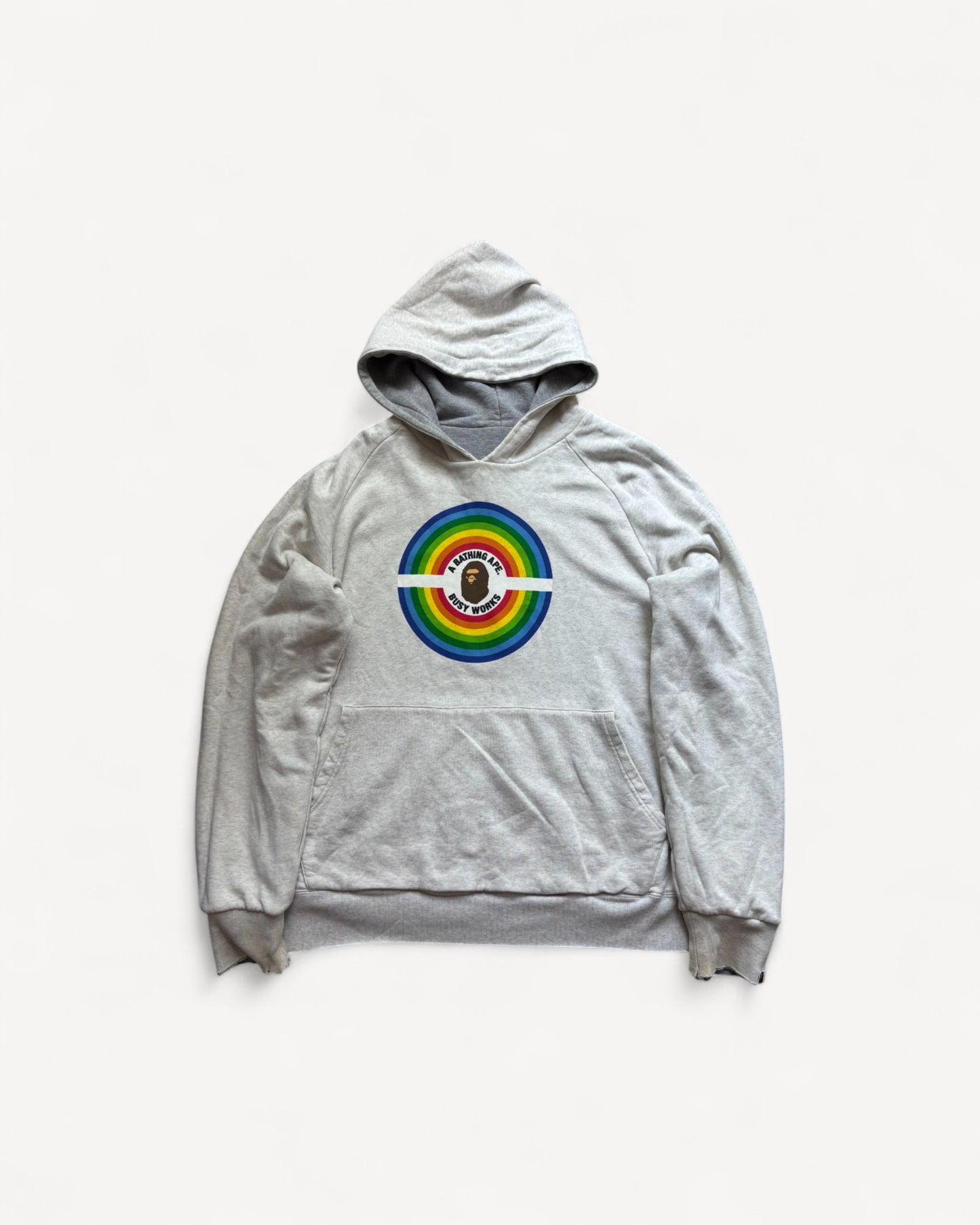 BAPE GREY REVERSIBLE HOODIE (L)