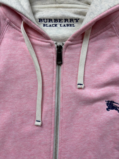 BURBERRY PINK ZIP UP HOODIE (M)
