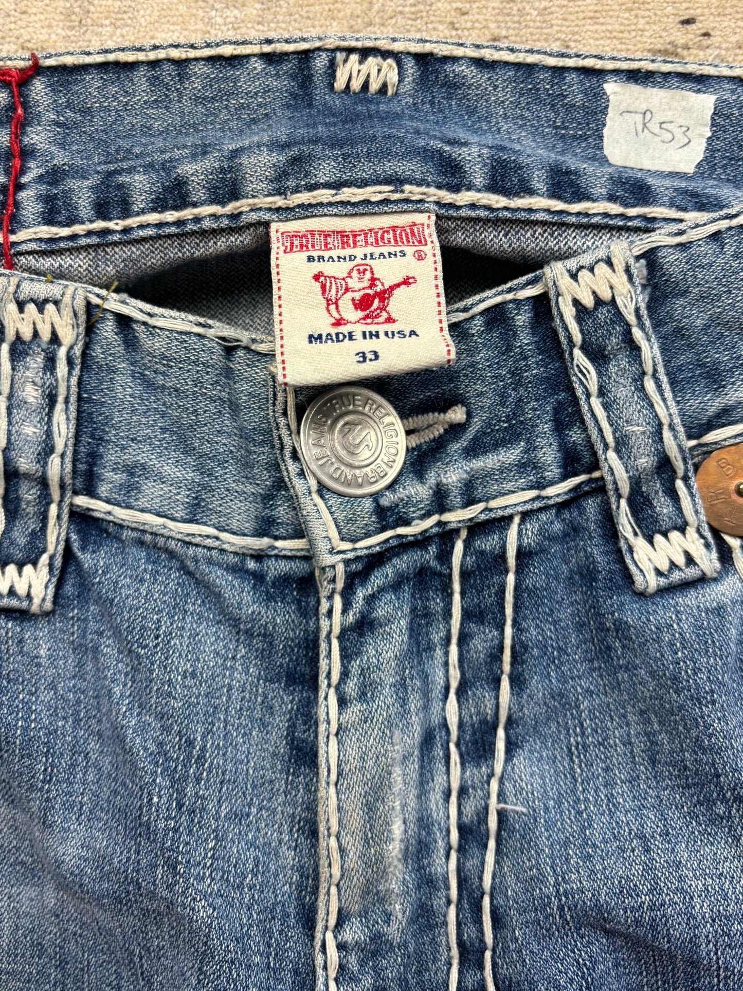 TRUE RELIGION JEANS W33 L34 #TR53