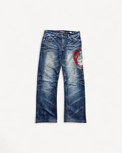 JAPANESE EMBROIDERED DENIM W31 L32 #JAP3