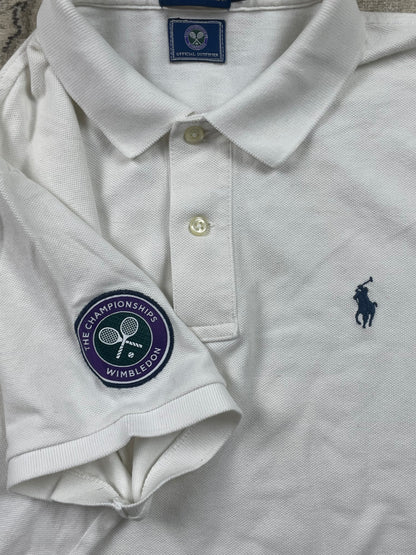 RALPH LAUREN POLO SHIRT WHITE (S)