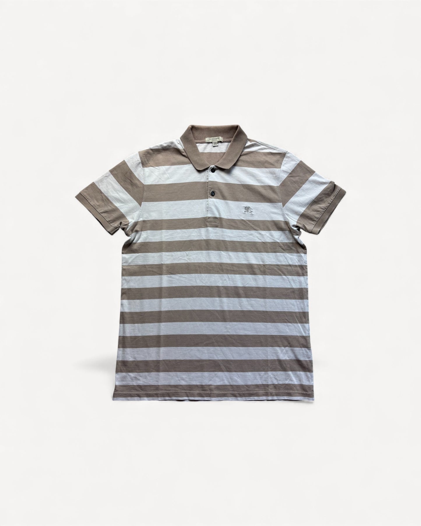 BURBERRY STRIPED POLO SHIRT (M)