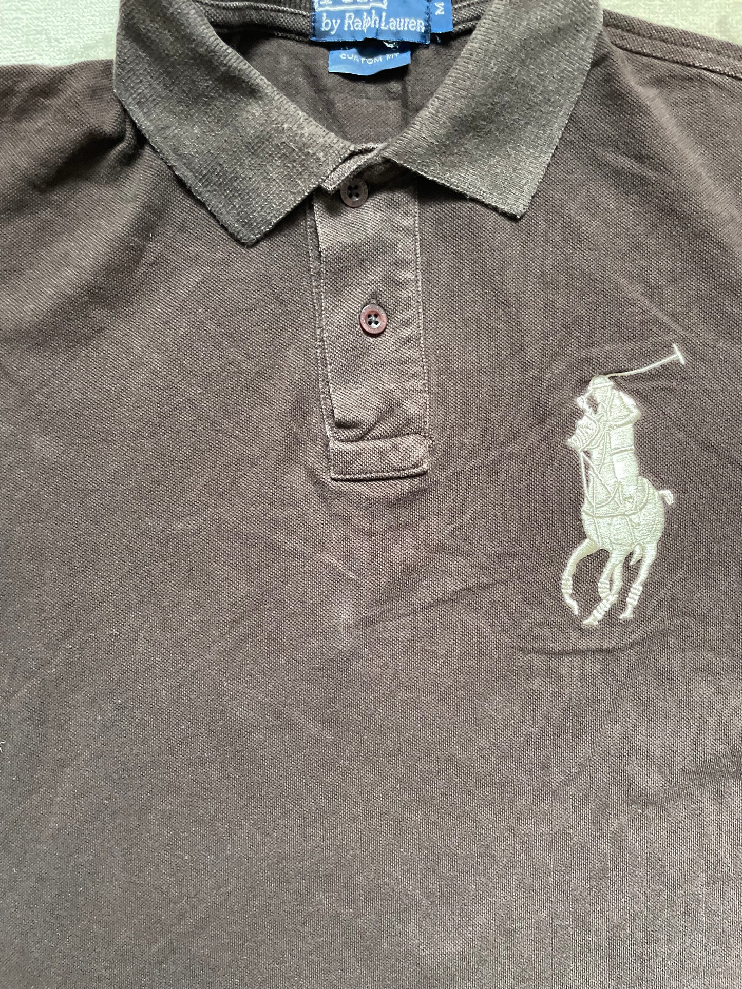 RALPH LAUREN POLO SHIRT BROWN (M)